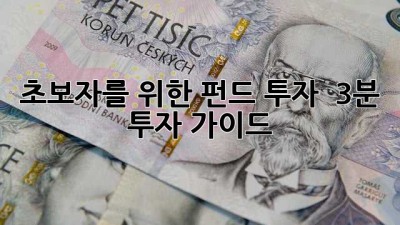 초보자를 위한 펀드 투자 : 3분 투자 가이드