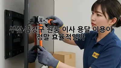부산 금정구 원룸 이사, 용달 이용이 정말 효율적일까?
