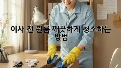 이사 전, 원룸 깨끗하게 청소하는 방법! ✨